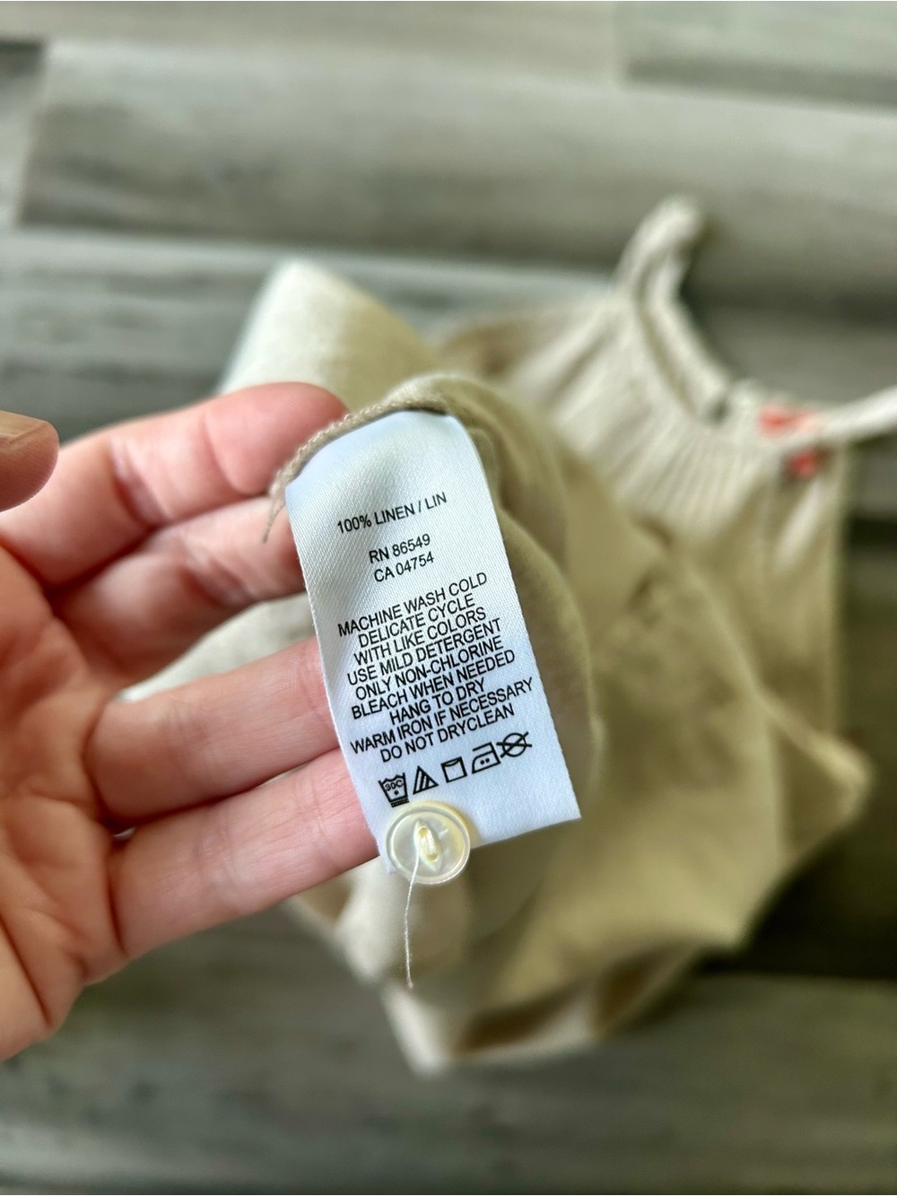 Relax by Tommy Bahama Beige Linen High Cut Neck Shift Dress - Picture 12 of 12